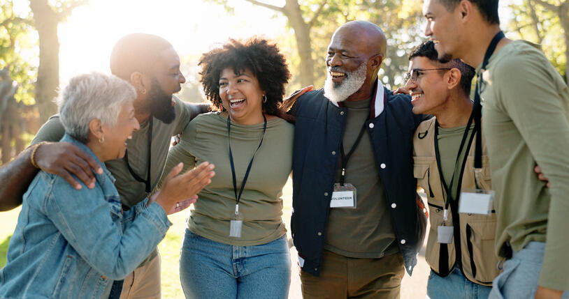 Group of Intergenerational Volunteers